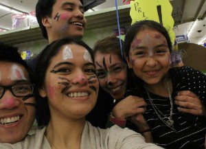 Andrea enjoys serving her community through Rotaract club events. Last April the group painted children's faces during an Easter celebration.