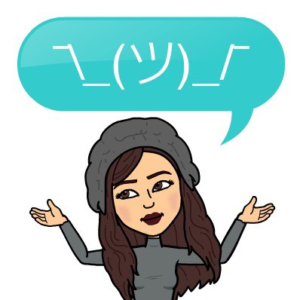 Alexis bitmoji shrugs