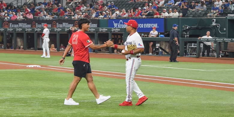 Dallas College Baseball Standout Has 'Great Time' Throwing Out Rangers  First Pitch — Dallas College Blog